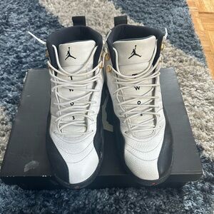 Nike Air Jordan 12 Retro Men’s Sneakers - White, Black, Gold
